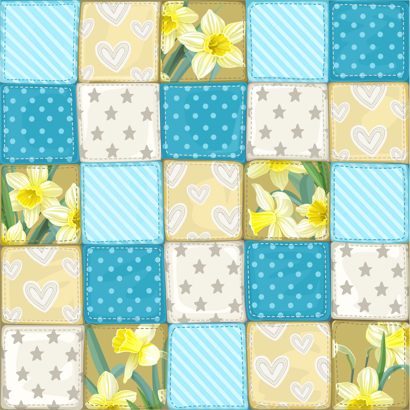 Seamless pattern from scrappy blanket